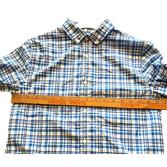 Vineyard Vines Youth Large (16)‎ Performance Long Sleeve Button Up Shirt Shades - Picture 5 of 7